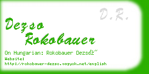 dezso rokobauer business card